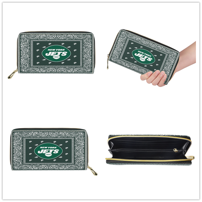 New York Jets PU Leather Zip Wallet 001